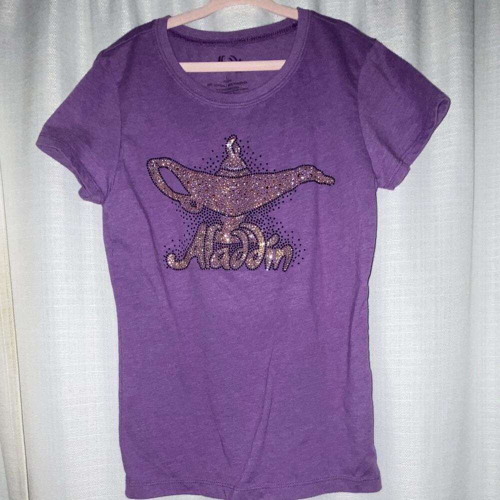 Girls Purple Disney Aladdin T Shirt